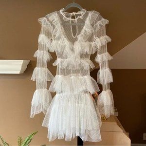 Untamed Petals by Amanda Judge Panache Ruffle Mini Dress